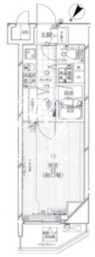 ガリシアヒルズ六本木 1305 間取り図
