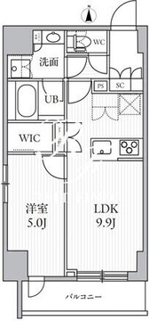 シーズンフラッツ滝野川 501 間取り図
