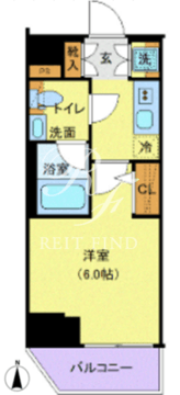 プレミアムキューブ品川大崎 1103 間取り図
