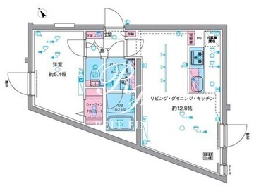 ジェノヴィア中野坂上 206 間取り図