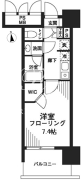 フォンテーヌ芝浦 705 間取り図