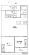 ルミークアン桜新町ノース 403 間取り図