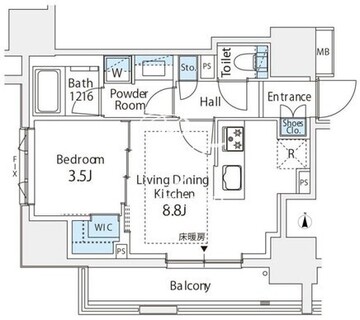 サンウッドフラッツ神田神保町 302 間取り図