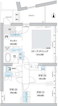 ガーデニエール砧ウエスト 623 間取り図