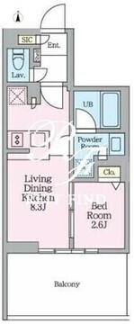 クレストコート東陽町 908 間取り図
