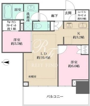 大崎ステーションレジデンス 2902 間取り図