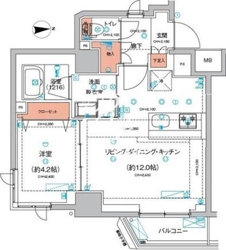 ハーモニーレジデンス東京羽田スカイブリッジ 106 間取り図
