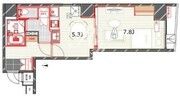 オーパスホームズ八丁堀 1102 間取り図