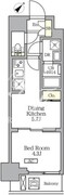 グランエール西日暮里サウス 202 間取り図