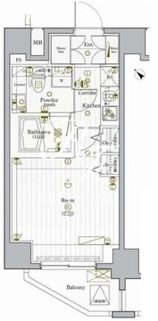 プレミアムキューブG駒沢大学 1303 間取り図