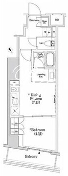 ザ・パークハビオSOHO市谷左内町 311 間取り図