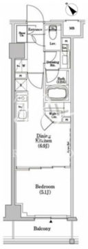 ザ・パークハビオSOHO市谷左内町 404 間取り図