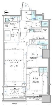 パークタワー勝どき S-1019 間取り図