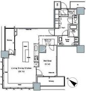 ザ東京タワーズミッドタワー 1117 間取り図