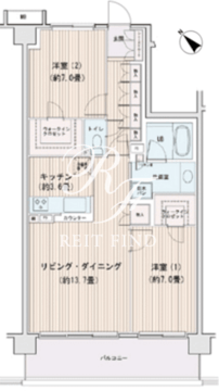 エスティメゾン豊洲レジデンス D-635 間取り図