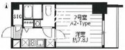 ドゥーエ西大島3 402 間取り図
