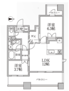 レジディア新御徒町2 907 間取り図