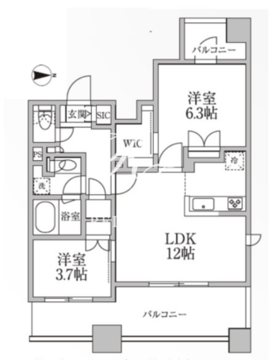 レジディア新御徒町2 907 間取り図