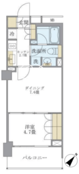 ラドゥセール浅草橋 204 間取り図
