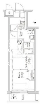 リルシア馬込 402 間取り図