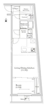 リルシア馬込 208 間取り図