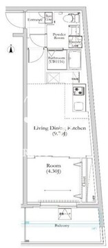 リルシア馬込 408 間取り図