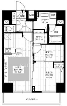 ステージファースト新御徒町2 1102 間取り図