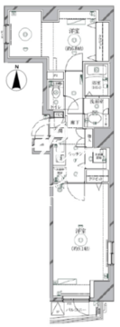 リクレイシア西麻布 2-203 間取り図