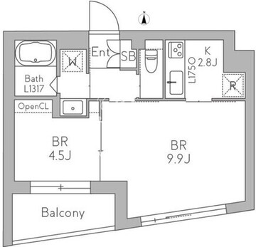 グランデュオ代沢5 302 間取り図
