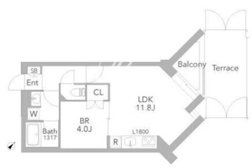 グランデュオ桜新町 104 間取り図