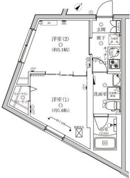 ベルシードステアー武蔵小山 401 間取り図