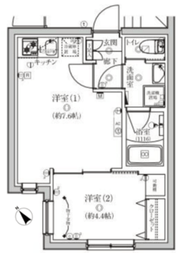 ベルシードステアー大森北 101 間取り図