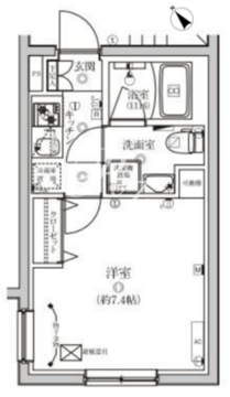 ベルシードステアー大森北 501 間取り図