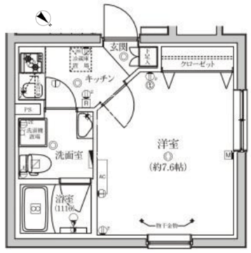 ベルシードステアー大森北 302 間取り図