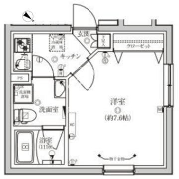 ベルシードステアー大森北 402 間取り図