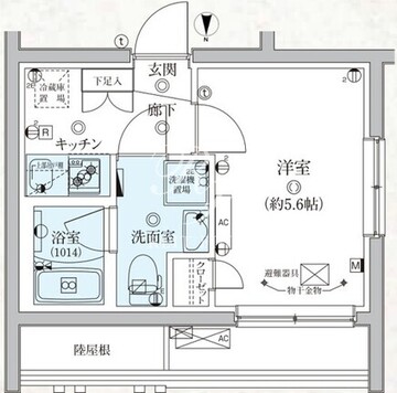 ベルシードステアー大森北 502 間取り図