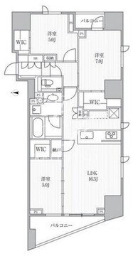 ディームス方南町 1203 間取り図