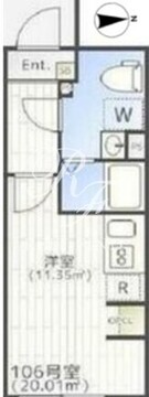 THE PARK EXIA 大崎 106 間取り図