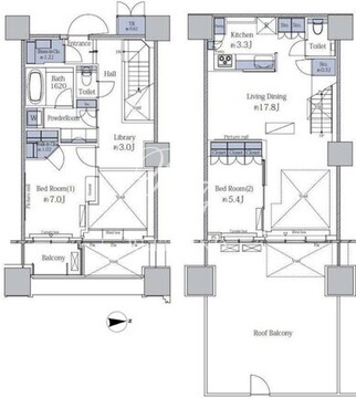 パークタワーグランスカイ 318 間取り図