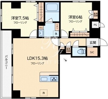 エストレリータ中目黒 201 間取り図