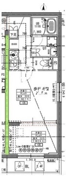 ラヴィエール住吉駅前 406 間取り図