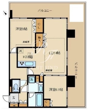 シティタワー新宿 1810 間取り図