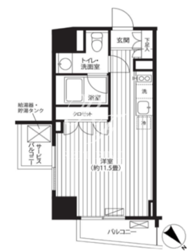 ティー東麻布 604 間取り図