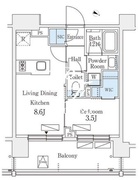 シーズンフラッツ町屋 402 間取り図