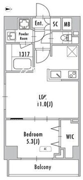 グランパセオ押上八広 805 間取り図