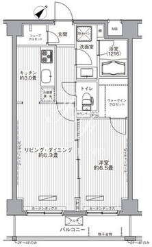 メゾンカルム西新宿 303 間取り図