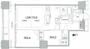 富久クロスコンフォートタワー 2411 間取り図