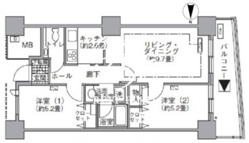 アクティ汐留 1304 間取り図