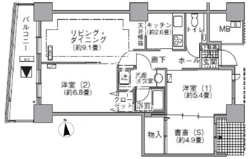 アクティ汐留 3213 間取り図