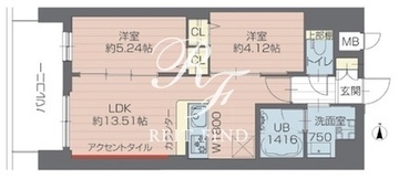 プレジオ西日暮里ノース 402 間取り図